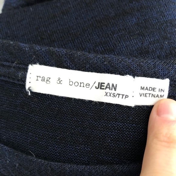 Rag & Bone/JEAN Mélange Stretch-Jersey Top EUC - Picture 5 of 8